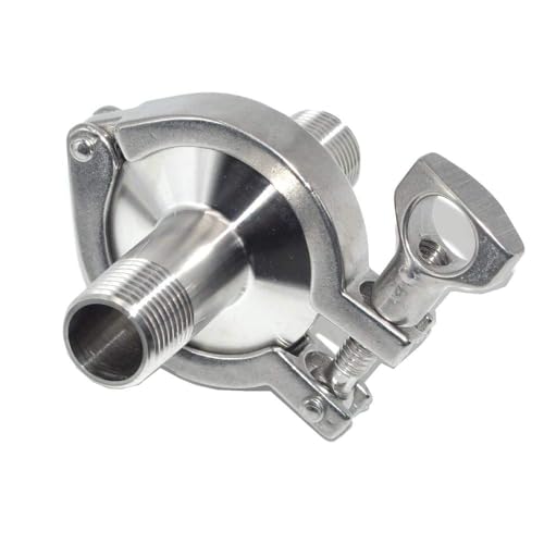 Beduan Stainless Steel 3/4 Inch NPT Male Threaded Sanitary Pipe Fittings Tri Clamp Tri clover Set TC(Pipe Size: 3/4