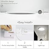 HFGDRH LED Round Ceiling Light, Ultra-Thin Ceiling Lamp18W 24W 36W 48W Modern Panel Light Fixture Surface Mount for Living Room Kitchen Bathroom(18W,Cold) - Image 6