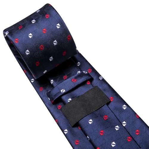 Image of Dubulle Mens Tie Set Solid Paisley Silk Striped Necktie for Men with Cufflinks Tie and Pocket Square