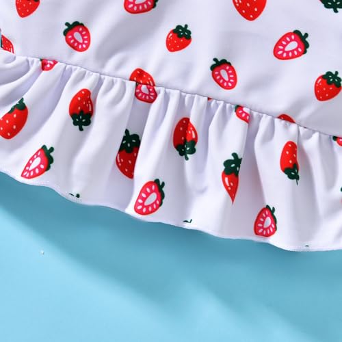 Image of Baby Swimsuit Girl Two Piece Bathing Suit Toddler Girls Summer Beach Ruffle Tankini Swimwear 1-7Y