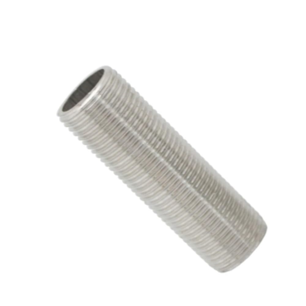 Adaptador de instalación de tuberías Adaptador de conector rosca externa completa, macho recto circular acero inoxidable, 1 pieza(100MM*1-1/2INCHES)