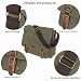 Imagen de S-ZONE Hombre Bolso de Hombro Lona Vintage Cuero de PU Bolso Bandolera Bolso de Pecho Bolso Deportivo Militar Mochila Multipropósito para Viajes Senderismo Escuela Ocio