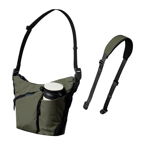 ALPAKA Flow Satchel 2L with Padded Shoulder Strap- Crossbody Bag, Water Resistant Shoulder Bag, Expandable Bottle Pocket, YKK AquaGuard Zippers