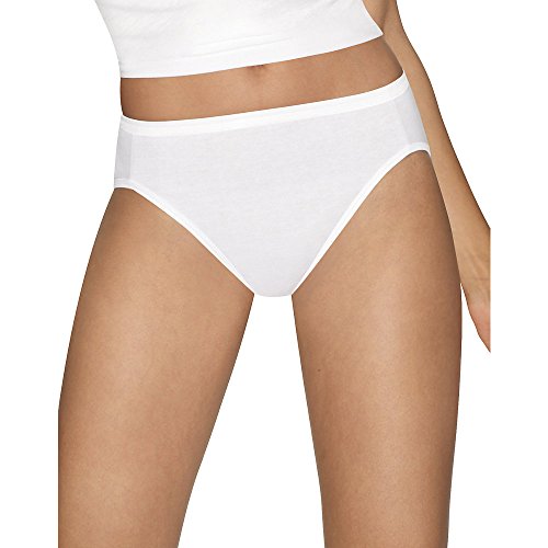 Hanes Women's Ultimate Comfort Cotton Hi-Cut Panties 5-Pack