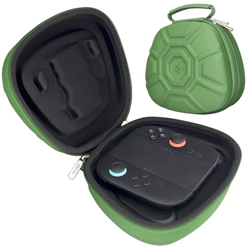 sisma Joycon 2用保護ケース 耐衝撃 収納 ポーチ セミハードケース 「Joycon2 (L)(R)が装着されているグリップに対応」 Switch2コントローラー全体を守ります『緑』