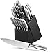 Messerblock, Profi-Messerset, Edelstahl-Messerset, 16-teilig, Messerblock-Sets mit Messer und Hohlgriff