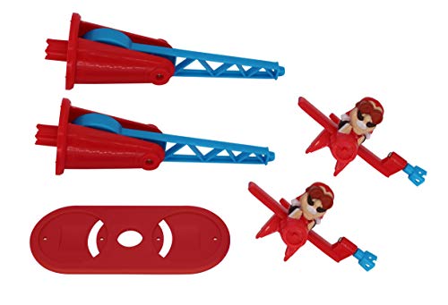 Drunken Louie Doppeldecker für Looping Louie Spielarm mit 2 Flugzeugen Tuning Edition 2020 (Adapterplatte + 2X Flieger, Rot)