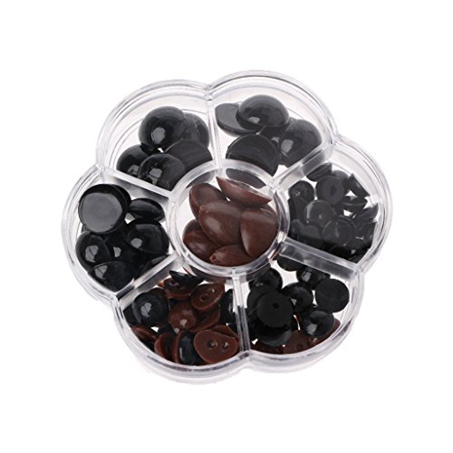 Preisvergleich Produktbild Lamdoo Kunststoff-Sicherheitsaugen für Plüschpuppen, 1018 mm, Kaffeebraun, 80 Stück