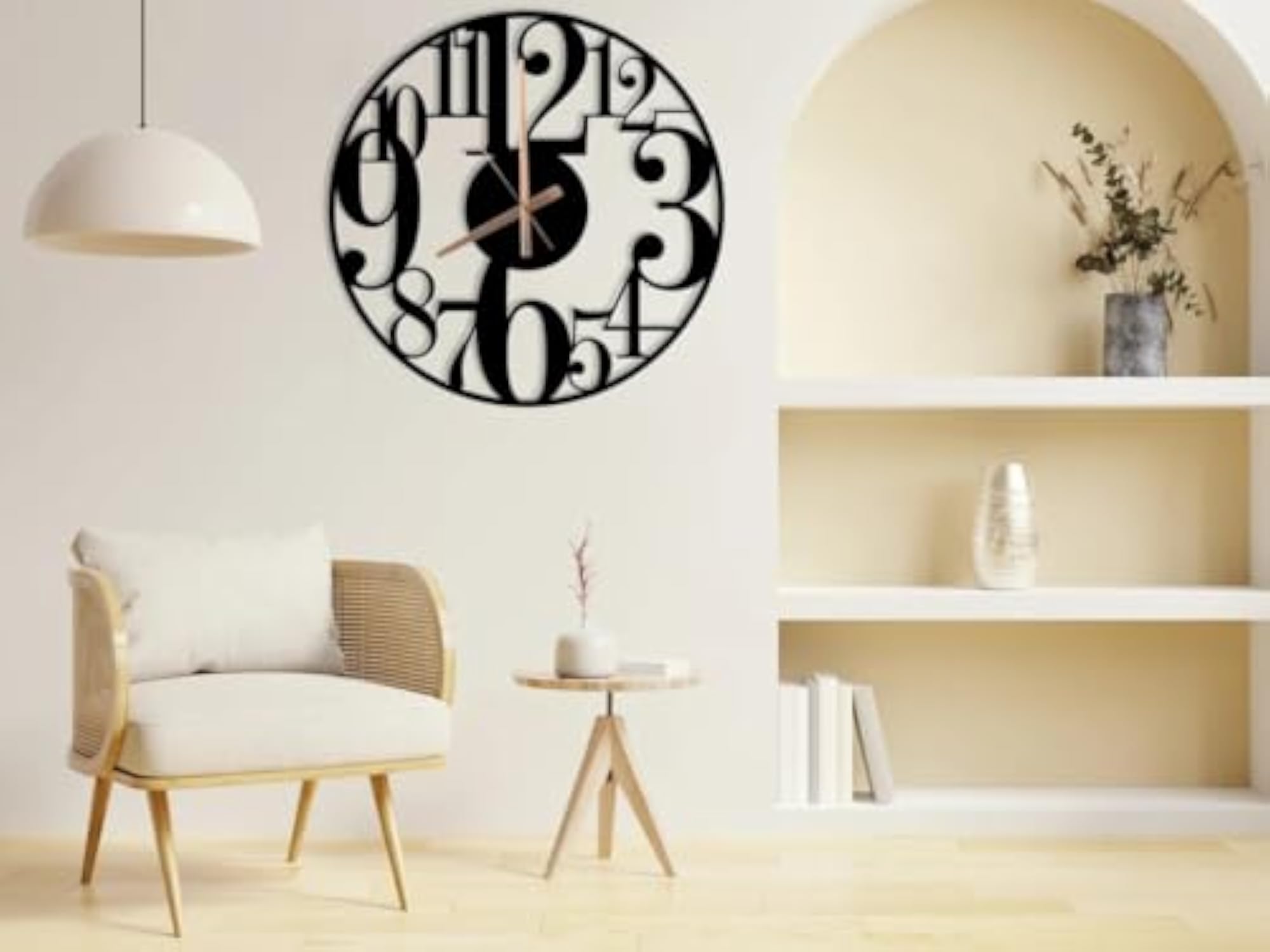 Rustic Metal Wall Clock, Modern Farmhouse Decor