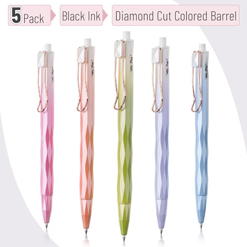 Bolígrafos gel retráctiles Mr. Pen, pack de 5, tinta negra miniatura 2