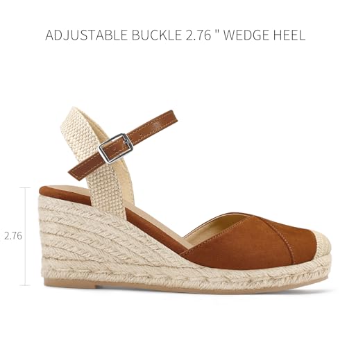 Qonetic Women's Espadrille Wedge Sandals Closed Toe Platform Summer Shoes by Qonetic - Used condition - Image 4