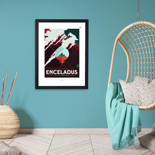 Affiche Encelade NASA Spiffing Prints Poster Spatial Encadré Medium - 6