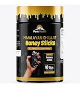 Peakhealth Shilajit Sticks with Organic Honey,Saffron | Himalayan Shilajit for Men | 30 Sticks fo...