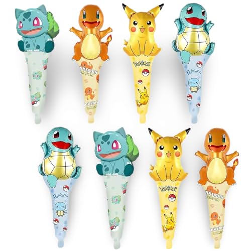 Pokémon Party Supplies | 15+ Years (Mix 1 16 x Hand Stick Foil Balloons)