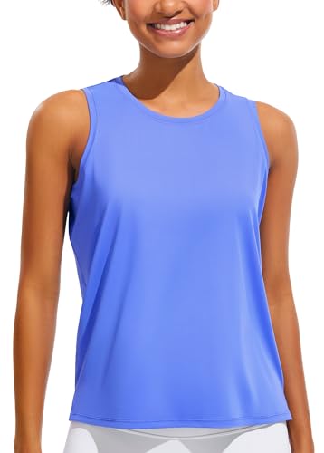 JOYSPELS Ice Silk Workout Tank Tops for Women Cool-Dry Sleeveless Loose Fit Yoga Shirts Athletic Running Gym