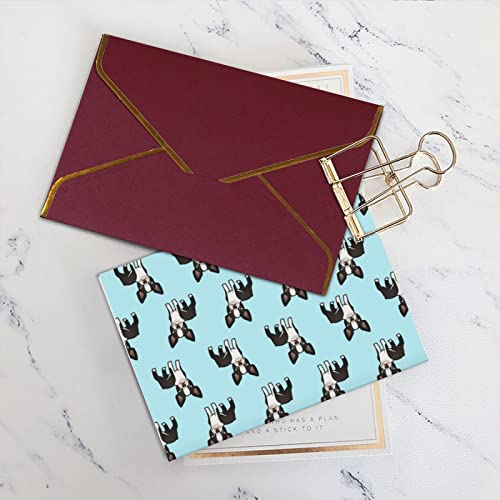 Allgobee Greeting Cards Cute-Boston-Terrier-Friend Envelope Blank Cards Cards For All Occasions,Birthday,Thank You,Wedding #TOP5