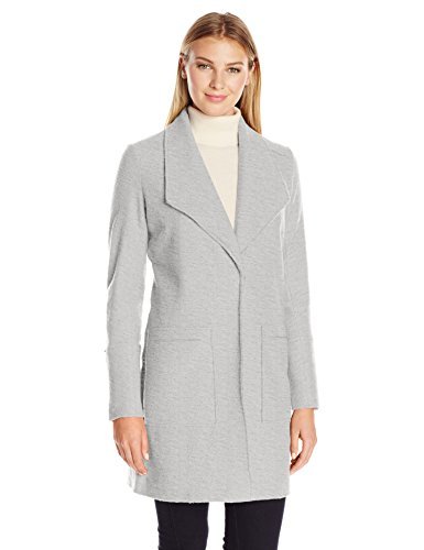 white boiled wool coat