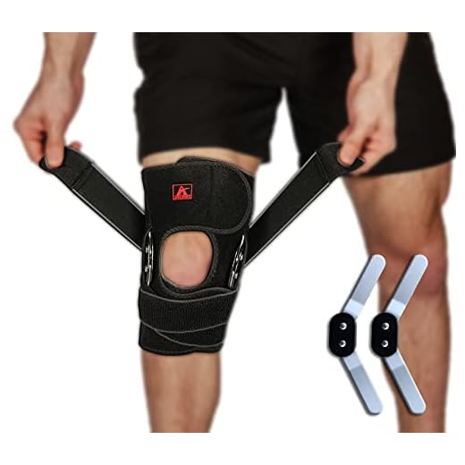 Hinged Knee Brace Support with Strap & Side Patella Stabilizers for Protection & Pain Relief for Arthritis, Meniscus Tear, ACL, MCL - Sports Compression Wrap for Running & Recovery - Men & Women (M)