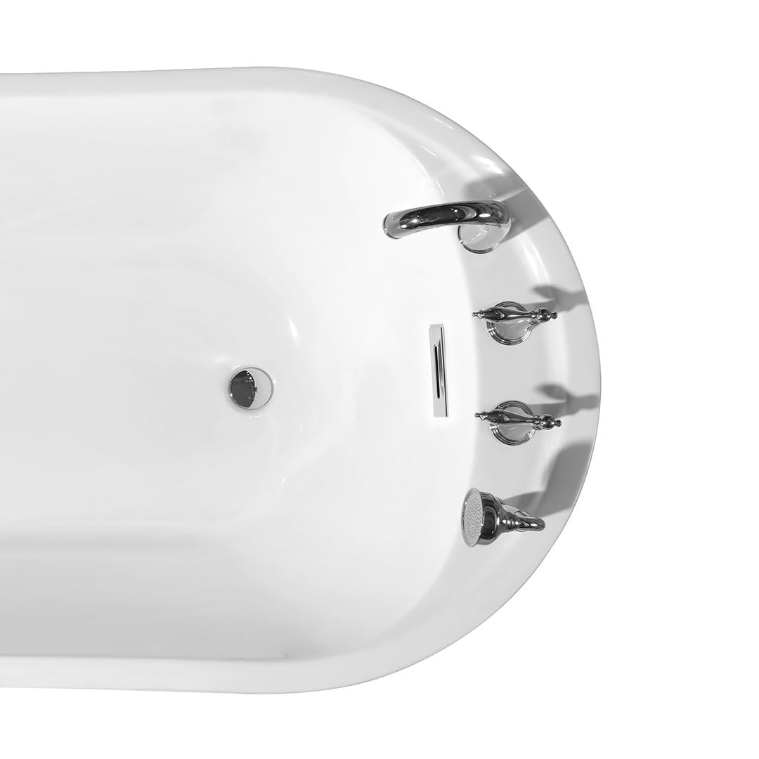 Vasca da Bagno Freestanding Moderna rubinetteria inclusa 170x80cm - Azalea