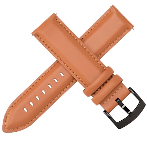 Image of OTTOODY Leather Watch Bands Quick Release, Elegant Top Grain Leather Watch Straps for Men & Women, Choice of Color & Width - 18mm, 19mm, 20mm, 21mm or 22mm Wristbands Bracelet for Watch & Smartwatch