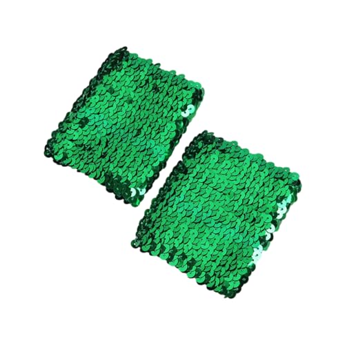 Fcnjsao Fashionable Sequins Cuffs For Wrist Blingbling Stretchable Arm Sleeve For Cosplay Stretchy Elastic Arm Sleeves For Shows