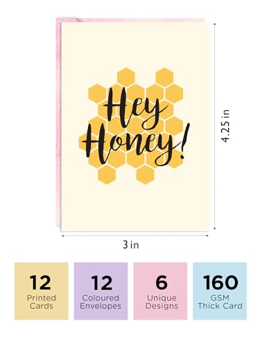 Image of DOODLE You've Got Mail Thank You Notecards - Pack of 12 with Envelopes | Small Blank Greeting Cards for Gifts & Personal Notes