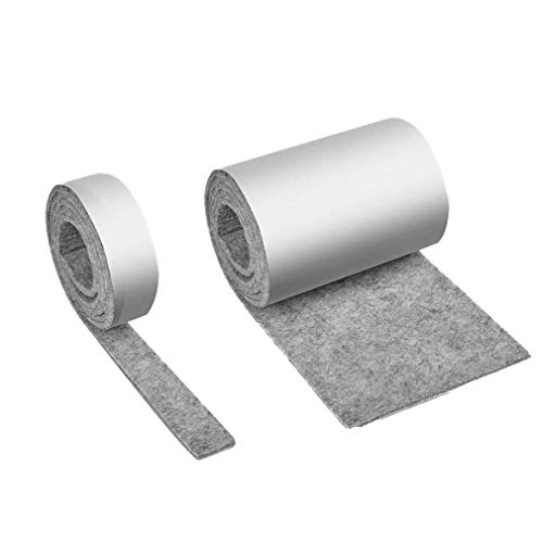 Cozywind 2 rollos Fieltro Adhesivo Protector Suelo Muebles Antideslizante Almohadillas de Fieltro Patas Sillas Mesas(100 x 10 cm + 100 x 2cm)