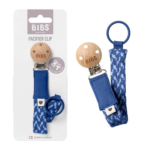 BIBS Pacifier Clip. Schnullerkette. Bio-Baumwolle. Dänisches...