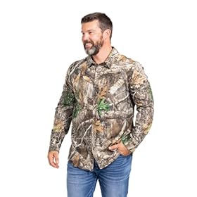 Realtree-Mens-Long-Sleeve-Camo-Hunting-Shirt-Lightweight-Breathable-Button-Down-with-UPF-50-Sun-Protection