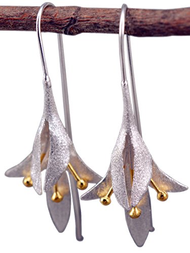 NicoWerk Damen Ohrringe Silber 925 Hängend - Ohrringe Gold...