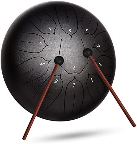 Steel Tongue Drum Purpledi 6 Pouces 11 Tons - Clé De C, Avec Sac Et Maillets - Pour Méditation, Débutants