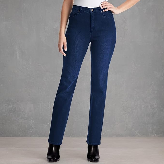 Image of Gloria Vanderbilt Womens Amanda Classic High Rise Tapered Jean Plus Size