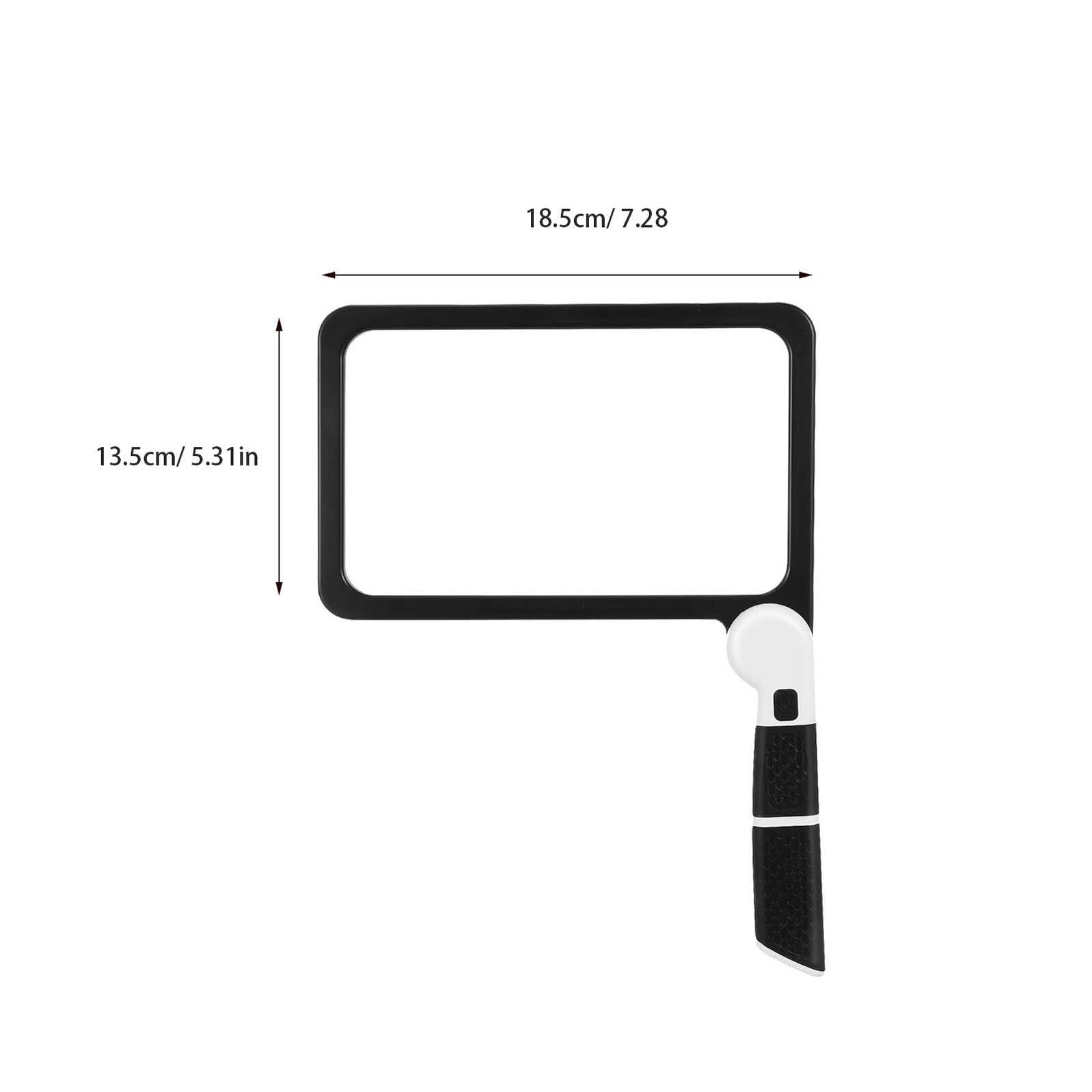 Cabilock Lupa de Mano Plegable con Luz LED para Leer Libros 2 Unidades Negras Diseño Compacto Portátil para Personas Mayores y Manualidades Lupa de Lectura con Aumento para Baja Visión