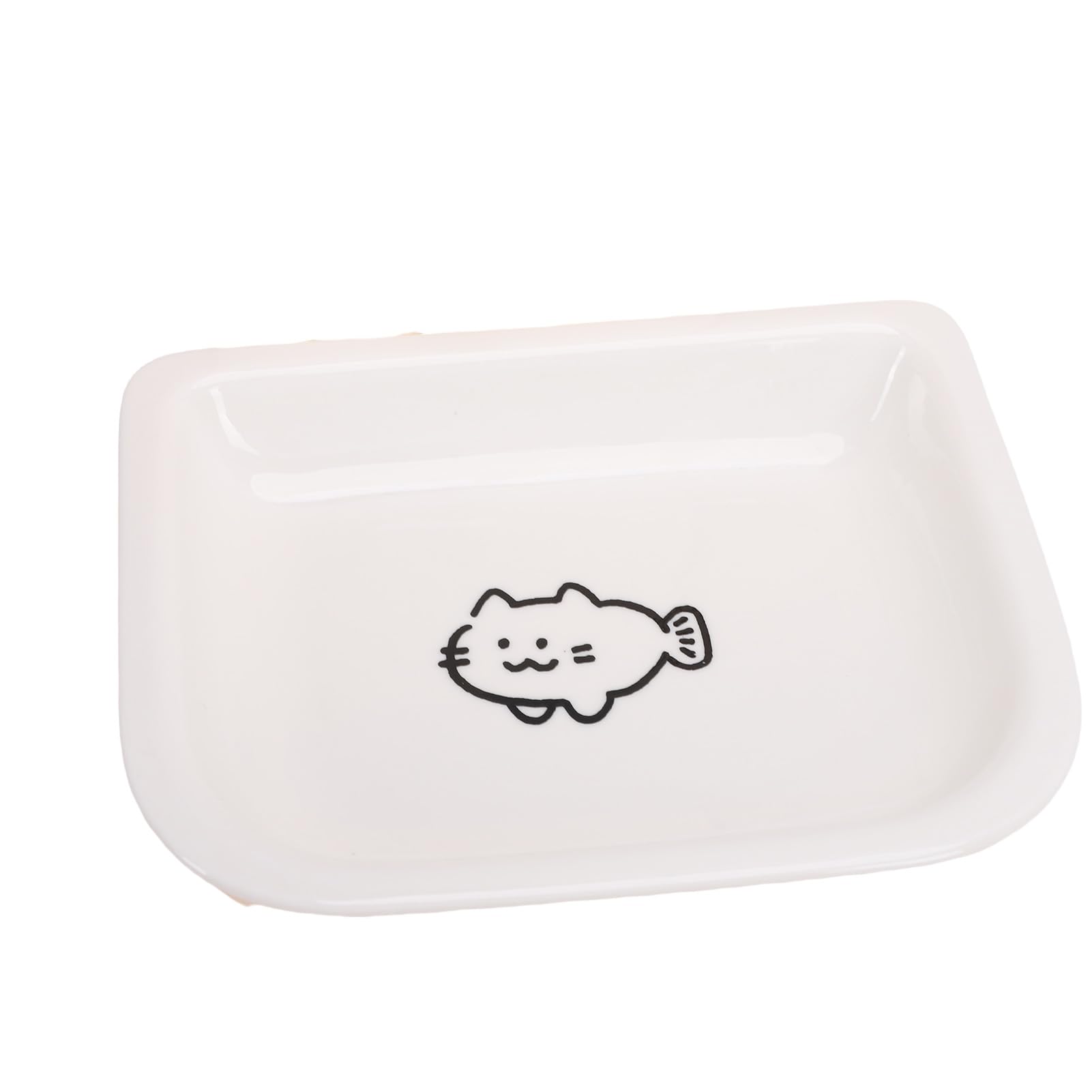 Matybobe Dispensador de Agua Automático Fuente de Agua para Gatos con Batería de 4800 MAh, Cuenco de Cerámica Silencioso, Control Remoto, Agua Limpia Separada, Calefacción Inteligente, (Blanco Crema)
