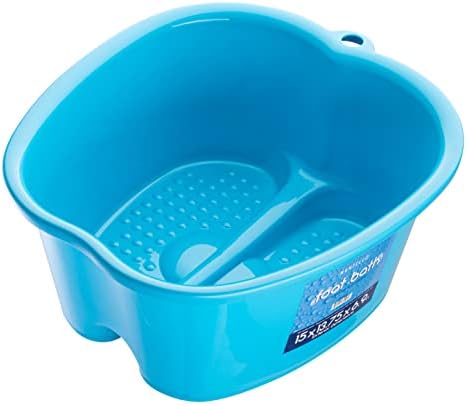 Mantello Foot Soaking Bath Basin - Extra Large Foot Soaking Tub - Pedicure Foot Soak - Home Foot Spa (Blue)