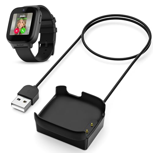 Image of Compatible with Cosmo Jr Track 5 Charger Portable Magnetic Charging Stand | (Not for Cosmo JrTrack 4 3 2 1 SE)Replacement USB Charging Dock Cable Cord Accessories for Jrtrack 5 Kids Smart Watch-Black
