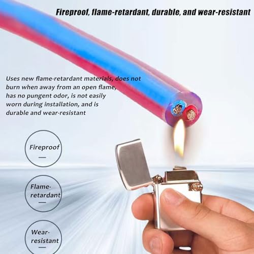 Câble d'extension d'alimentation flexible transparent 2 conducteurs cuivre 65ft 2.5mm2 - 5