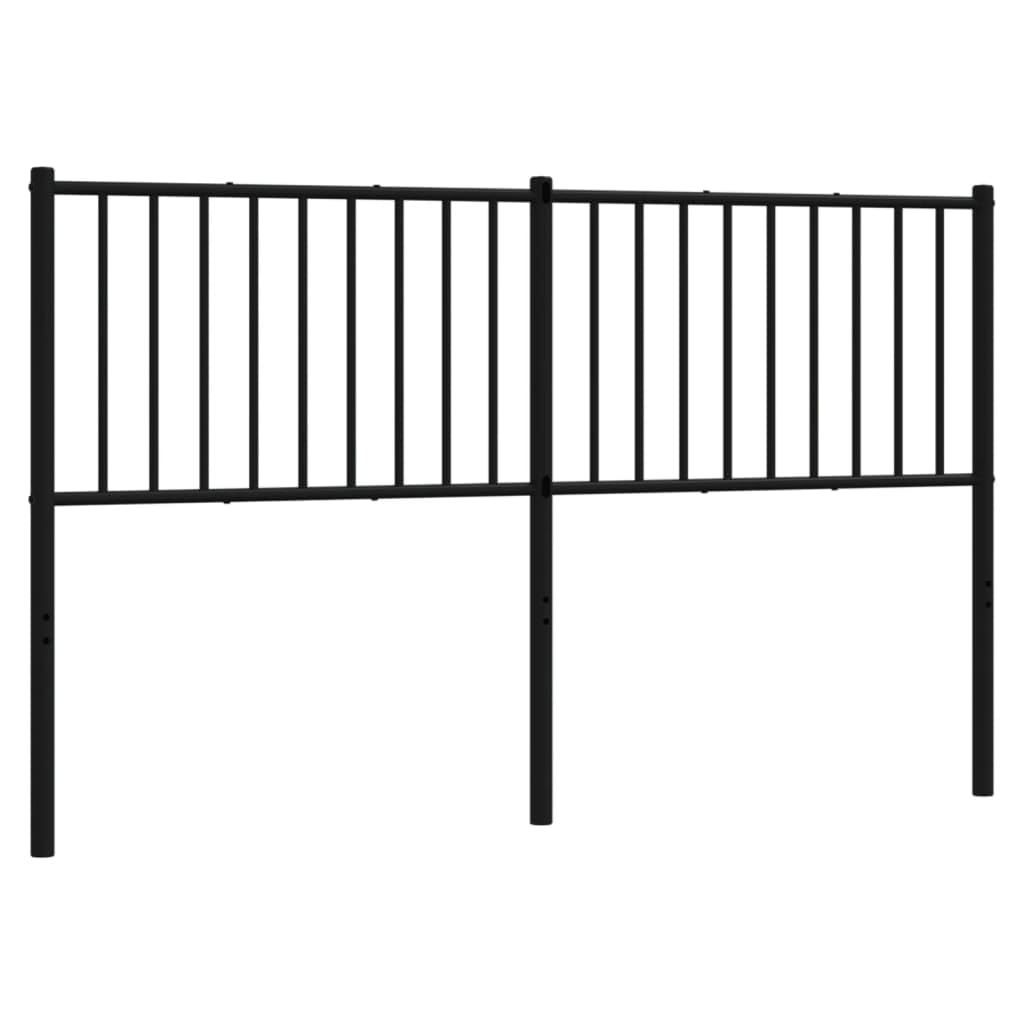 vidaXL Cabecero de Metal Negro 160 cm