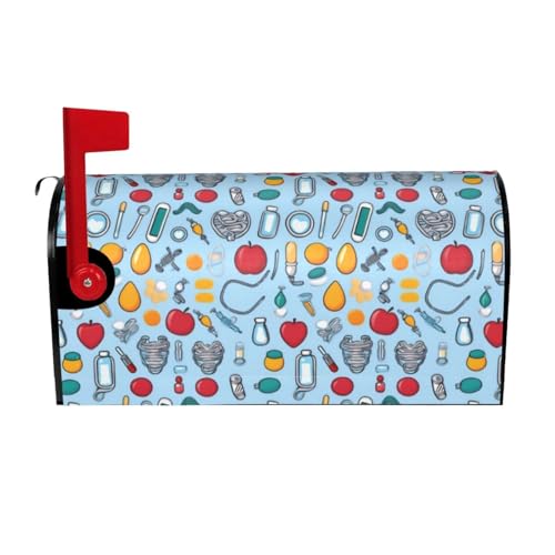 Cartoon Tools Print Mailbox Covers Mailbox Wrap Post Letter Box Cover for Outdoor Decorations