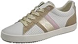 Transpirable Geox D BLOMIEE, Zapatillas Hombre, White Lt Taupe, 39 EU