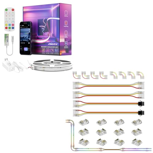 Tira de LED MIWISE COB RGB con Bluetooth y APP Control miniatura 1