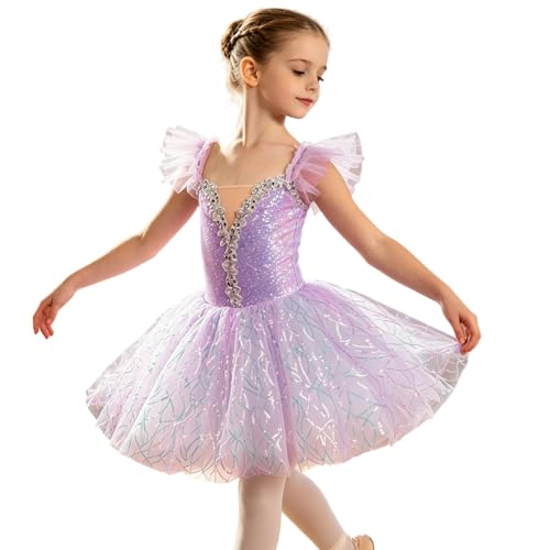 Robe tutu fille volumineuse en dentelle légère avec haut satin et dos ajustable