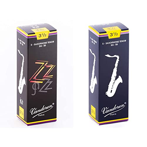 Vandoren Tenor Sax Reeds Strength 3.5 Bundle (SR4235 ZZ Reeds, SR2235 Traditional Reeds)