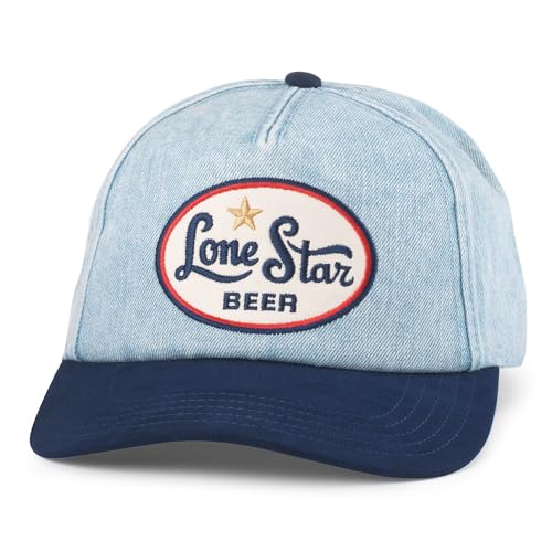 Image of AMERICAN NEEDLE Texas Lone Star Beer Patch Unisex Adjustable Snapback Baseball Hat