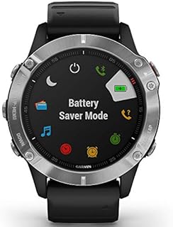Garmin Fenix 6 010-02158-00 Smartwatch, Srebrny/Czarny, M