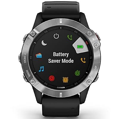 Garmin fēnix 6 - GPS Smartwatch Multisport 47mm, Display 1,3”, HR e saturazione ossigeno al polso, Pagamento contactless Garmin Pay, Colore Nero/Siver