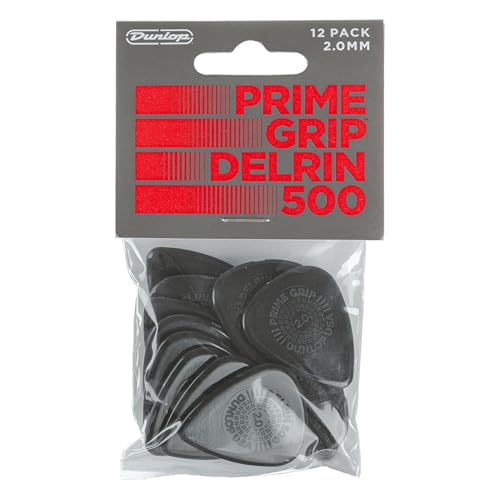 Amazon.com.br: Palhetas de guitarra Dunlop Delrin 500 Prime Grip 2,0 mm