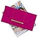 Faux Microsuede Envelope Clutch, Fuchsia Medium