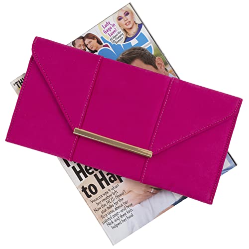 Image of JNB Faux Microsuede Envelope Clutch