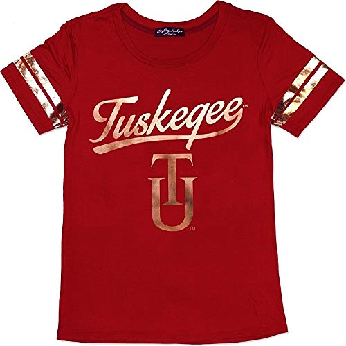 Big Boy Tuskegee Golden Tigers S2 Ladies Jersey Tee [Crimson Red - 3XL] - ID#2037